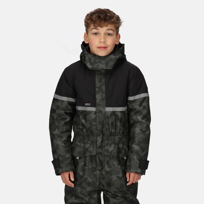 Professional Kids' Rancher Waterproof Coverall Camo | Regatta