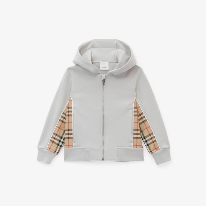 Burberry vintage check 2024 panel cotton hooded top