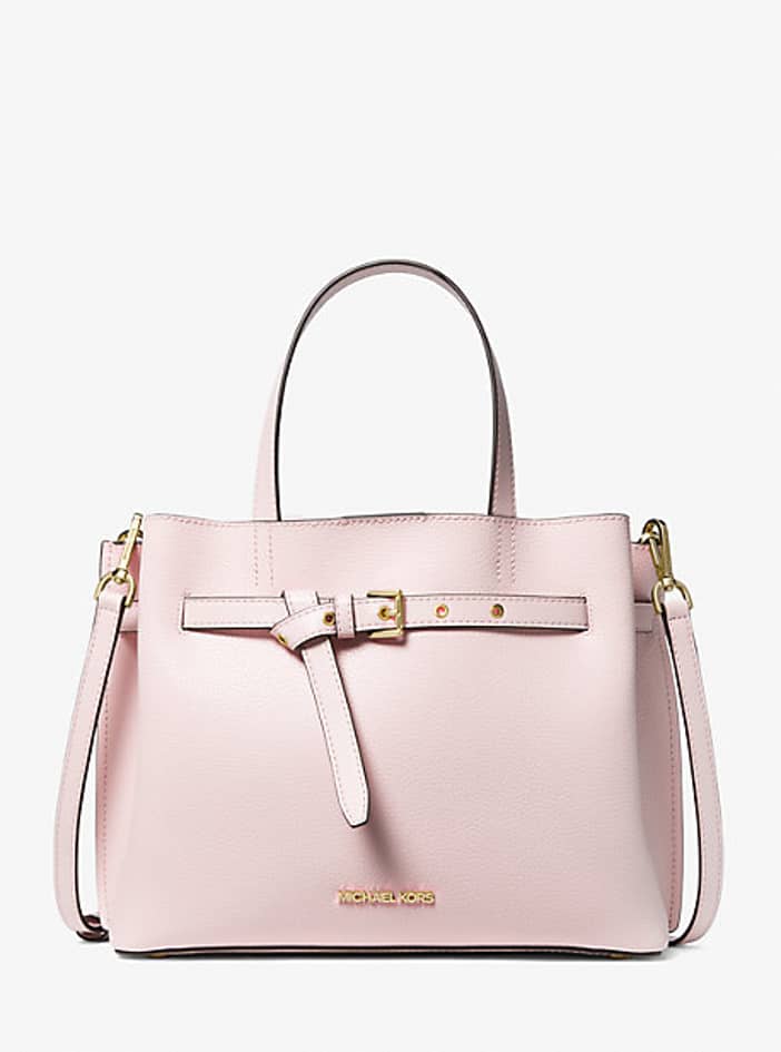 MK Emilia Large Pebbled Leather Satchel | Michael Kors