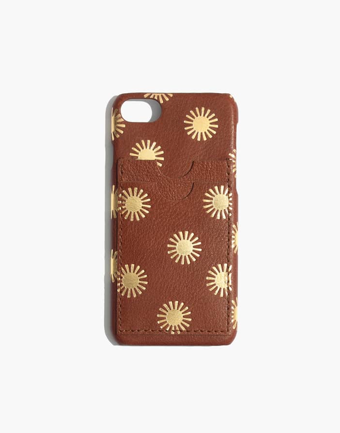 Leather Carryall Case for iPhone® 6/7/8: Sun Embossed Edition | Madewell