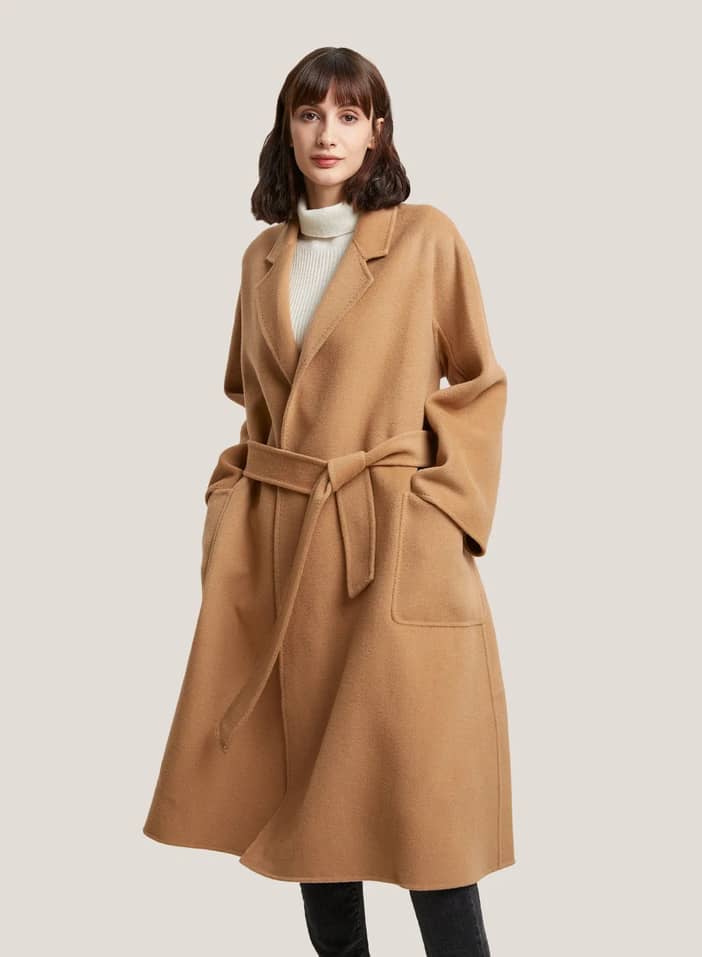 Drape Wool Coat Camel S | Gentle Herd