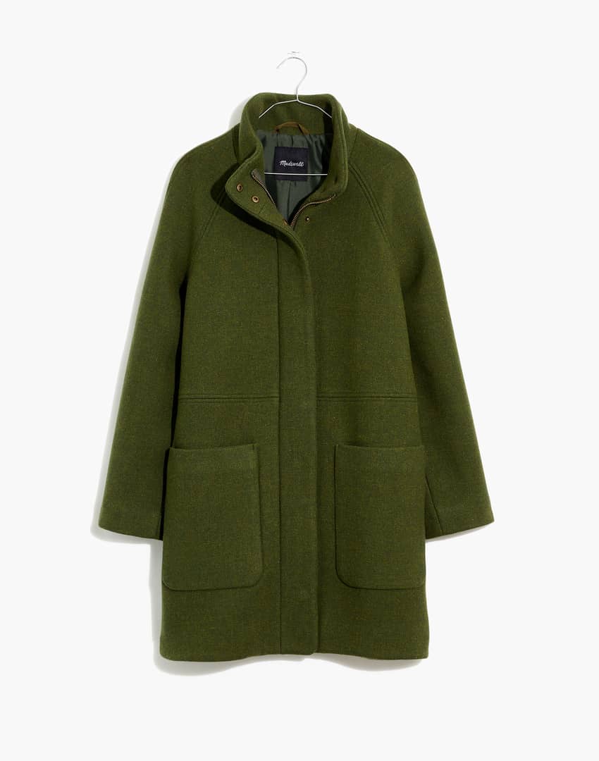 Petite Estate Cocoon Coat in Insuluxe Fabric Madewell