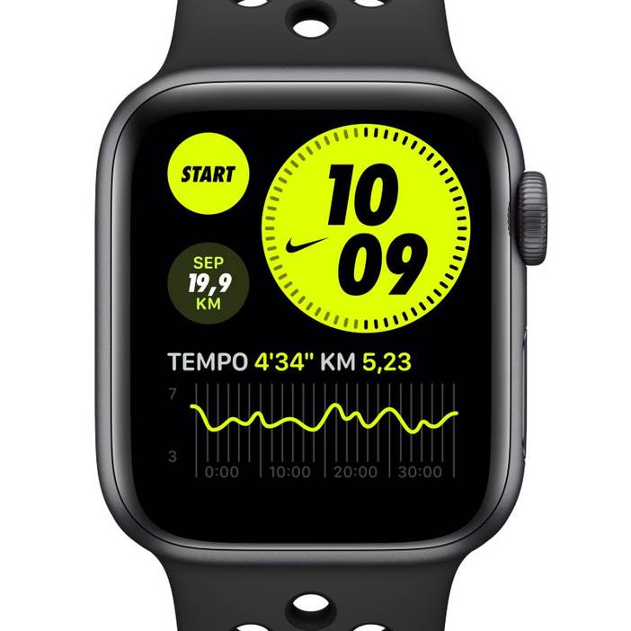Apple Watch Nike SE (GPS + Cellular) met sportbandje van Nike — Kast in  Space Grey (44